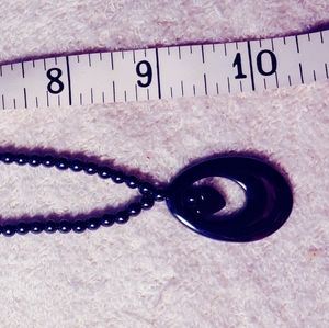 Hematite necklace heart (love) within circle of life